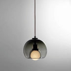 Handgeblasenes Glaspendel Dimmbar Mit Verstellbarem Kabel Rauch Klar Bernstein Pendelleuchte