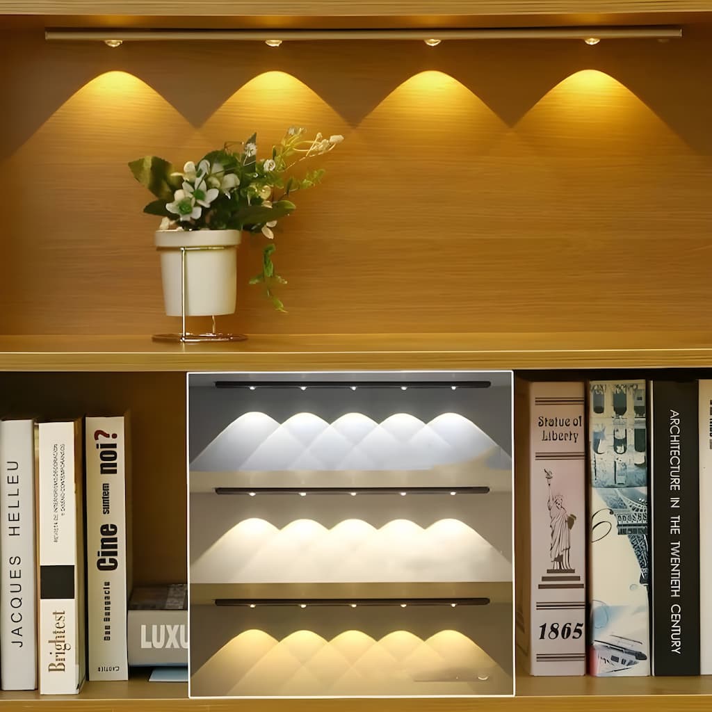 Draadloze LED Lamp met Bewegingssensor – Oplaadbare & Dimbare Armatuur, 3 Lichtkleuren, Energiezuinig & Eenvoudig te Installeren zonder Bedrading