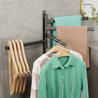 Inklapbaar Handdoekenrek – Multifunctioneel Wandrek van Metaal, Ruimtebesparend & Stevig Ontwerp voor Badkamer of Keuken, Verkrijgbaar in Zilver of Wit