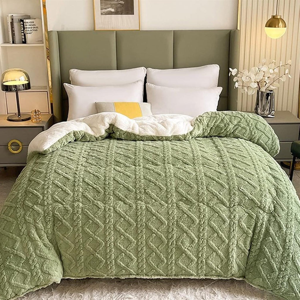 Wendbare Baumwollstruktur In Weicher Premiumqualität Für Ein Gemütliches Zuhause Plüschige Sherpa Decke